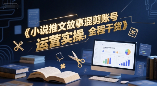 小说推文故事混剪账号运营实操，全程干货-墨月宝藏铺