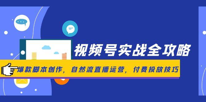 （14925期）视频号实战全攻略，爆款脚本创作，自然流直播运营，付费投放技巧-墨月宝藏铺
