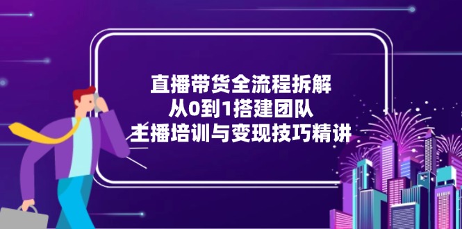 （15004期）直播带货全流程拆解：从0到1搭建团队，主播培训与变现技巧精讲-墨月宝藏铺