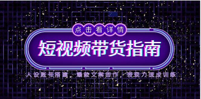 （14912期）2025短视频带货指南，人设账号搭建，爆款文案创作，表现力速成训练-墨月宝藏铺