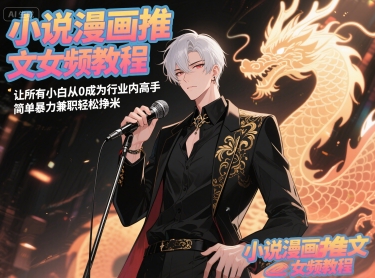 小说漫画推文女频教程，让所有小白从0成为行业内高手，简单暴力兼职轻松挣米-墨月宝藏铺