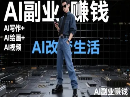 AI改变生活（Ai写作+AI绘画+Ai视频），AI副业挣钱-墨月宝藏铺