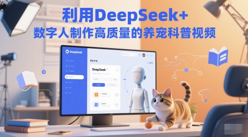 利用DeepSeek+数字人制作高质量的养宠科普视频-墨月宝藏铺
