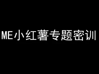 ME小红薯专题密训-小红书电商教程-墨月宝藏铺