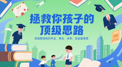 付费文章：拯救你孩子的顶级思路，彻底聊透他的学业、事业、未来，含金量满满-墨月宝藏铺