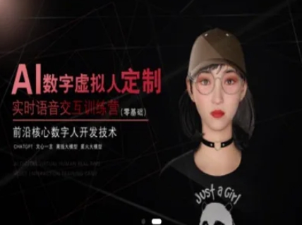 AI数字虚拟人定制，实时语音交互训练营（零基础），前沿核心数字人开发技术-墨月宝藏铺