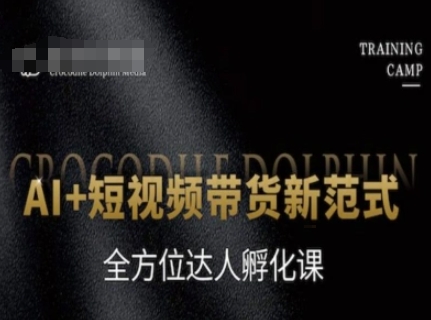 AI+短视频带货新范式，全方位达人孵化课-墨月宝藏铺