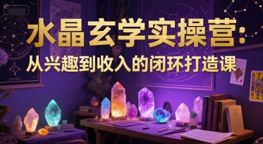 水晶玄学实操营：从兴趣到收入的闭环打造课-墨月宝藏铺